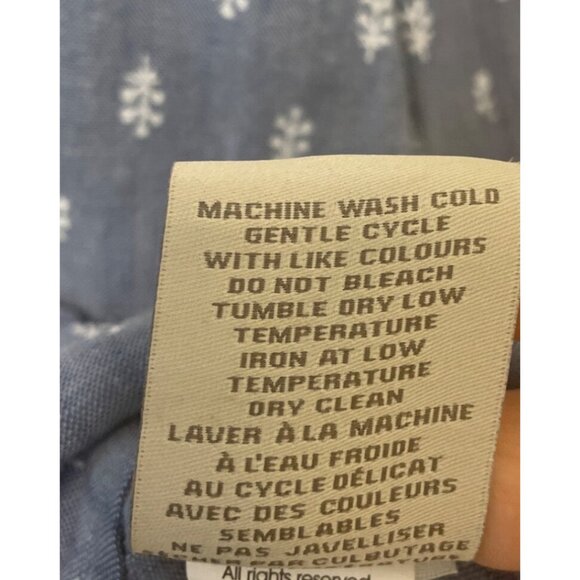 Charlie Paige Womens Chambray Tiered Blue Tunic Top XL Boho Beach Vacation - Picture 6 of 7